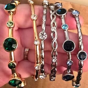 Jeweled bangle bracelets